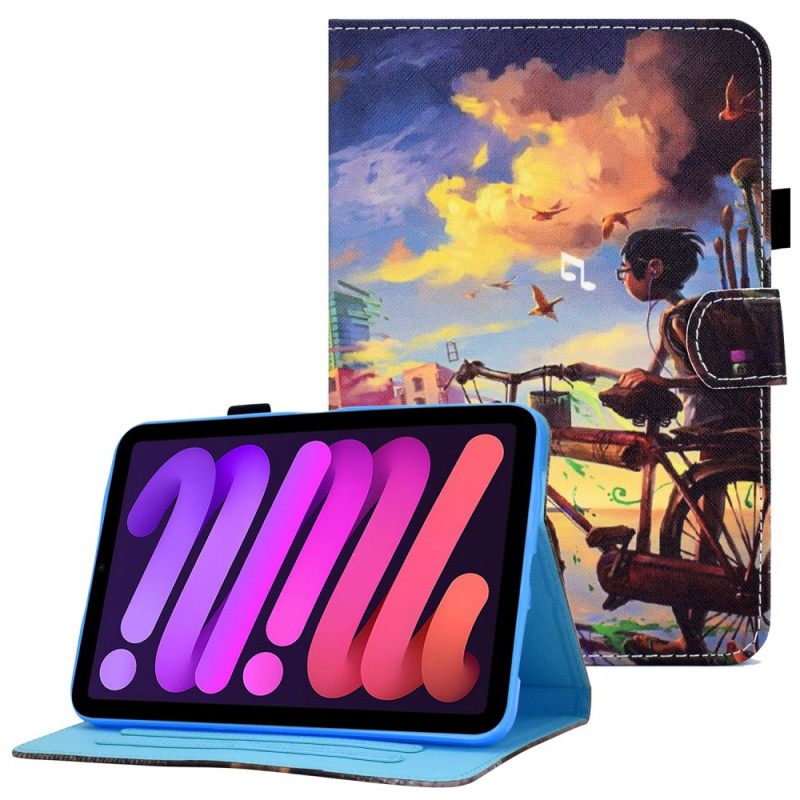 δερματινη θηκη iPad Mini 6 (2021) Bike Art