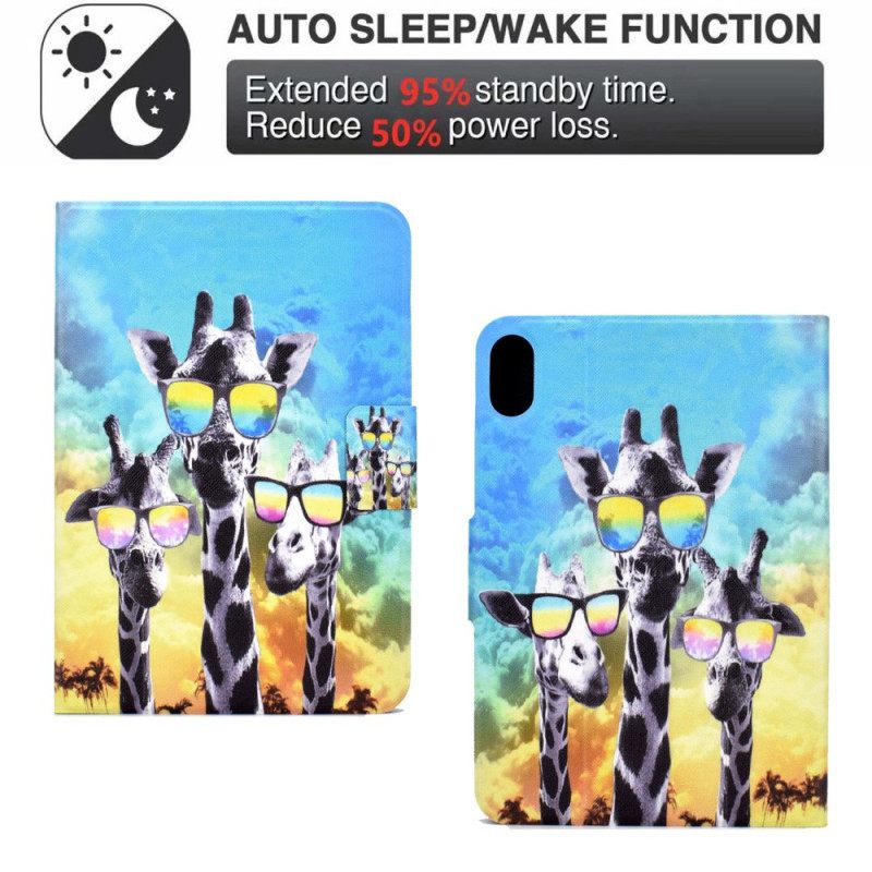 δερματινη θηκη iPad Mini 6 (2021) Funky Giraffes