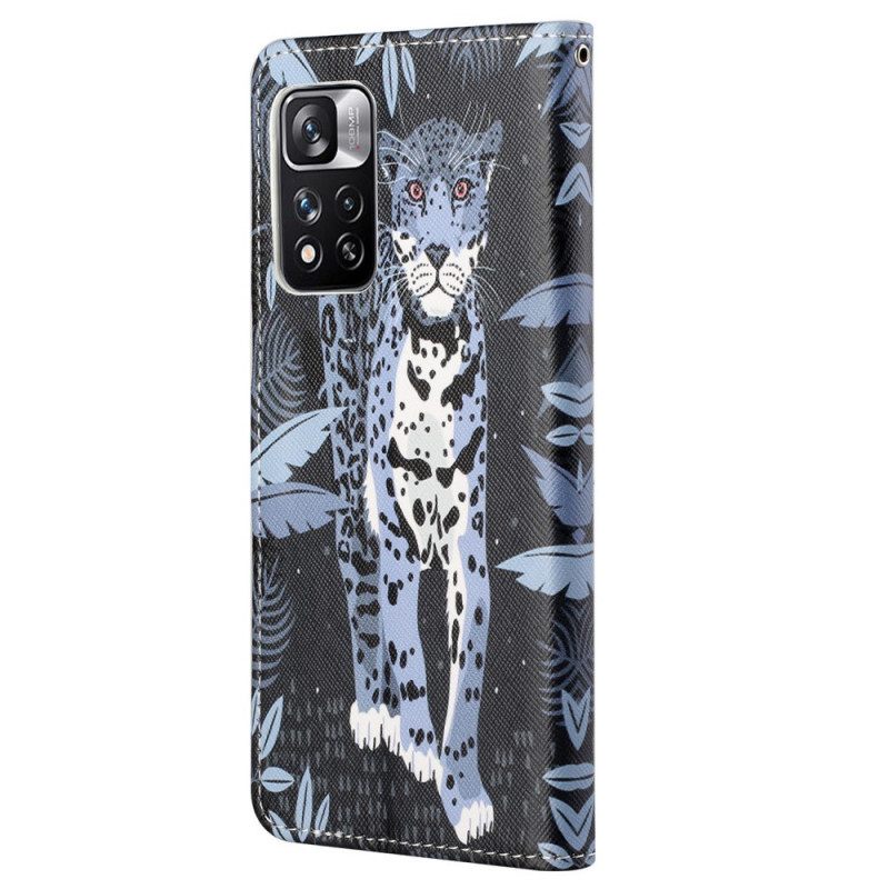 Κάλυμμα Xiaomi Redmi Note 11 Pro / 11 Pro 5G με κορδονι Strappy Leopard