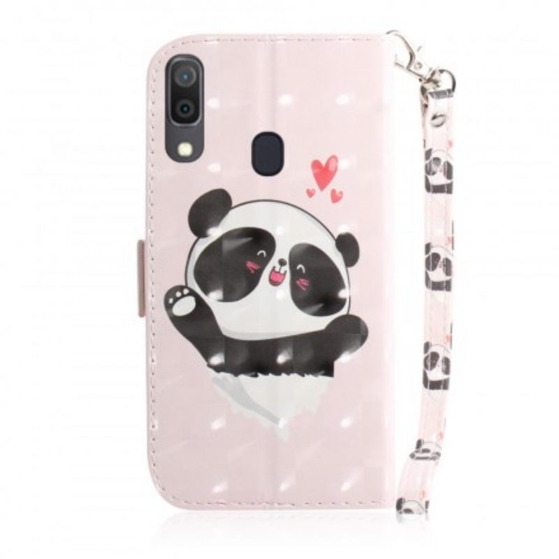 Κάλυμμα Samsung Galaxy A30 με κορδονι Panda Love With Lanyard