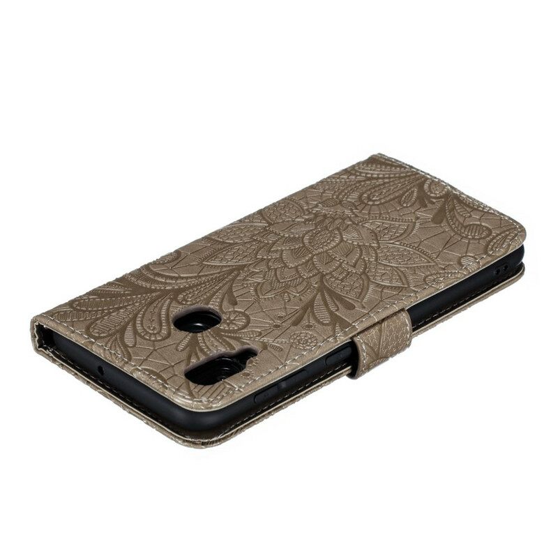 Κάλυμμα Samsung Galaxy A30 με κορδονι Strap Tribal Flowers