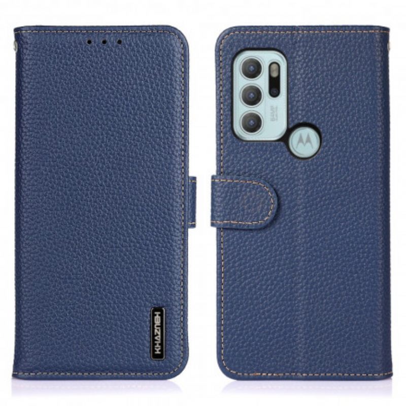 Κάλυμμα Moto G60S Khazneh Lychee Leather