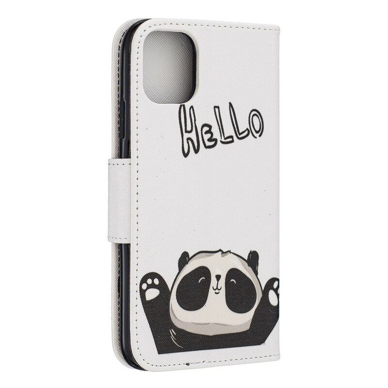 δερματινη θηκη iPhone 11 Γεια Σου Panda