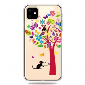 Θήκη iPhone 11 Γάτα Κάτω Από Το Πολύχρωμο Δέντρο