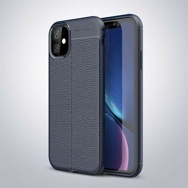 θηκη κινητου iPhone 11 Δερμάτινο Εφέ Litchi Double Line