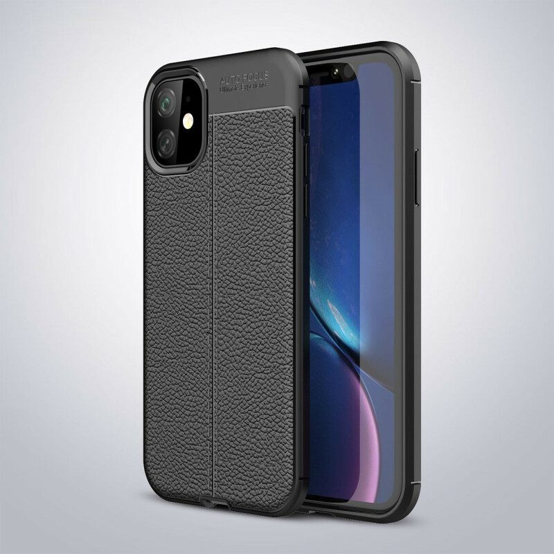 θηκη κινητου iPhone 11 Δερμάτινο Εφέ Litchi Double Line