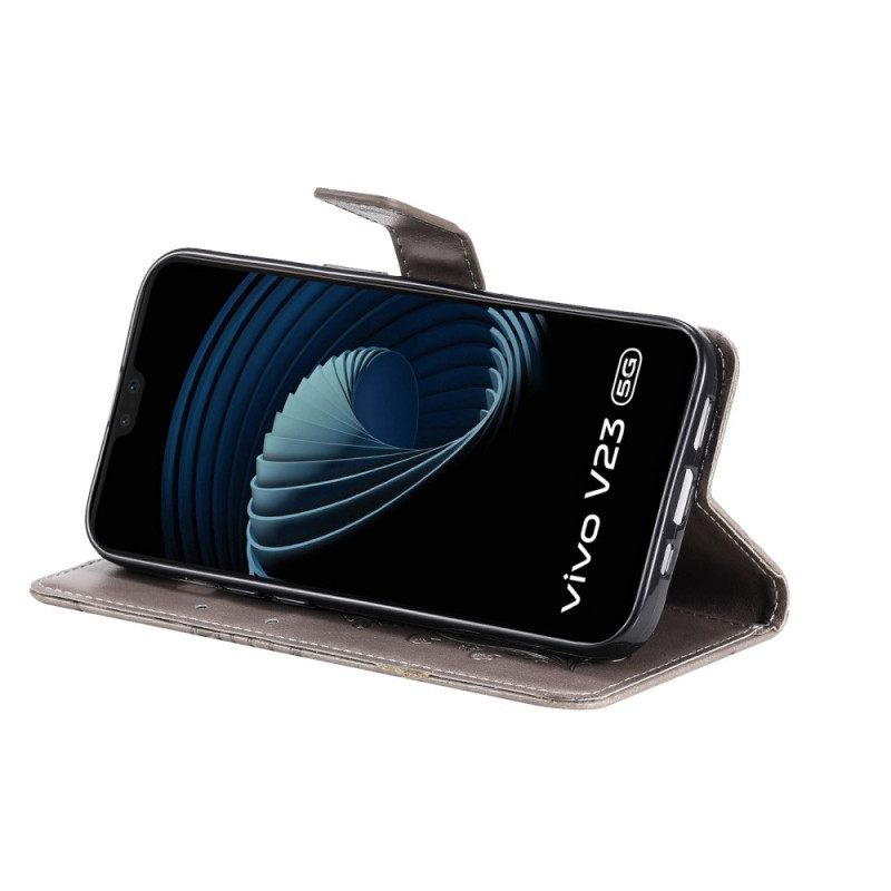 Κάλυμμα Vivo V23 5G με κορδονι Πεταλούδες Giant Strap