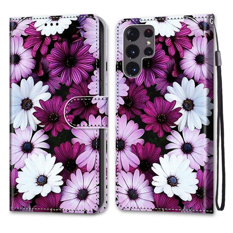 δερματινη θηκη Samsung Galaxy S22 Ultra 5G Floral Wonder