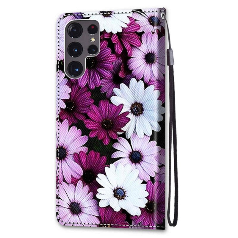 δερματινη θηκη Samsung Galaxy S22 Ultra 5G Floral Wonder