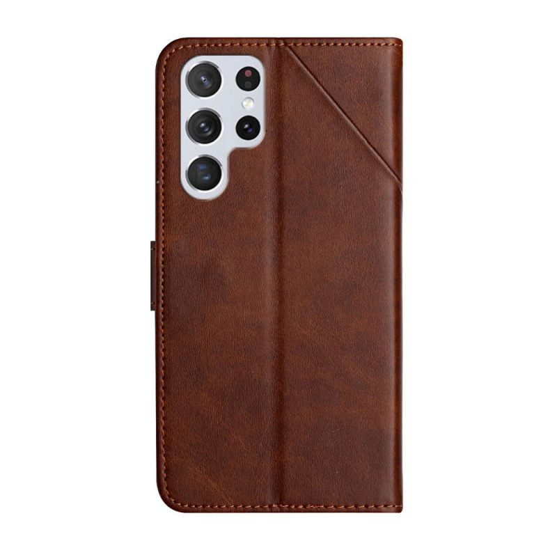 Κάλυμμα Samsung Galaxy S22 Ultra 5G X Design Geo Leather Style