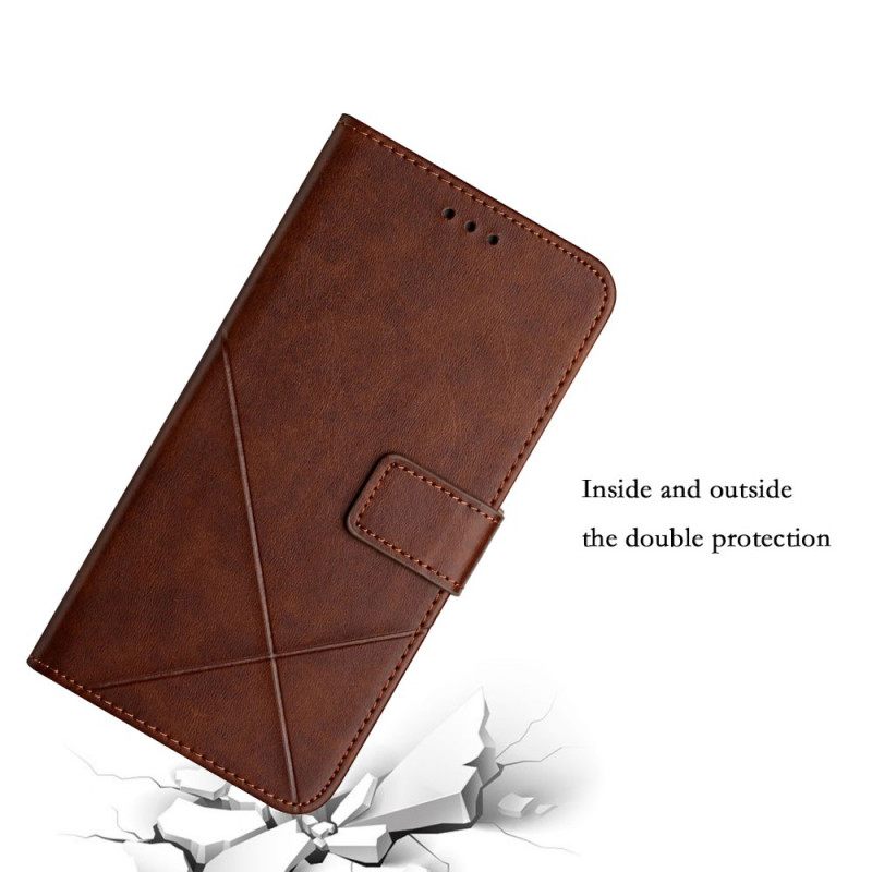 Κάλυμμα Samsung Galaxy S22 Ultra 5G X Design Geo Leather Style