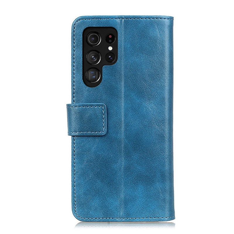 Θήκη Flip Samsung Galaxy S22 Ultra 5G Faux Leather Elegance Khazneh