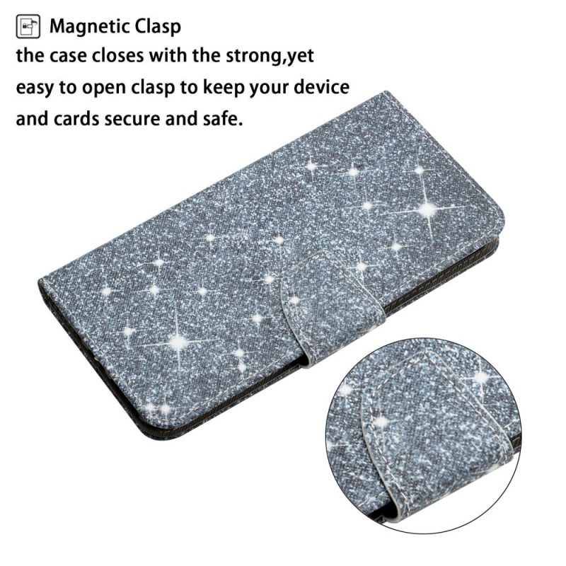 Θήκη Flip Samsung Galaxy S22 Ultra 5G με κορδονι Strappy Sequins