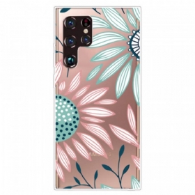 θηκη κινητου Samsung Galaxy S22 Ultra 5G Διαφανές Ένα Λουλούδι