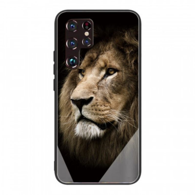 θηκη κινητου Samsung Galaxy S22 Ultra 5G Lion Head Tempered Glass