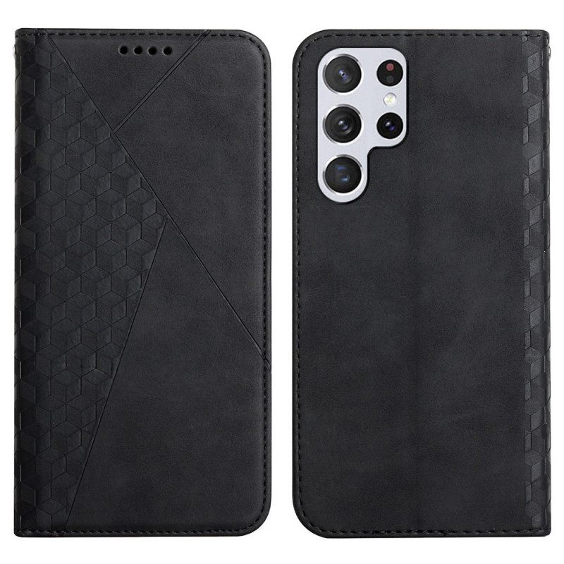 θηκη κινητου Samsung Galaxy S22 Ultra 5G Θήκη Flip Εφέ Geo Leather