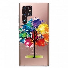 Θήκη Samsung Galaxy S22 Ultra 5G Άνευ Ραφής Δέντρο Ακουαρέλας