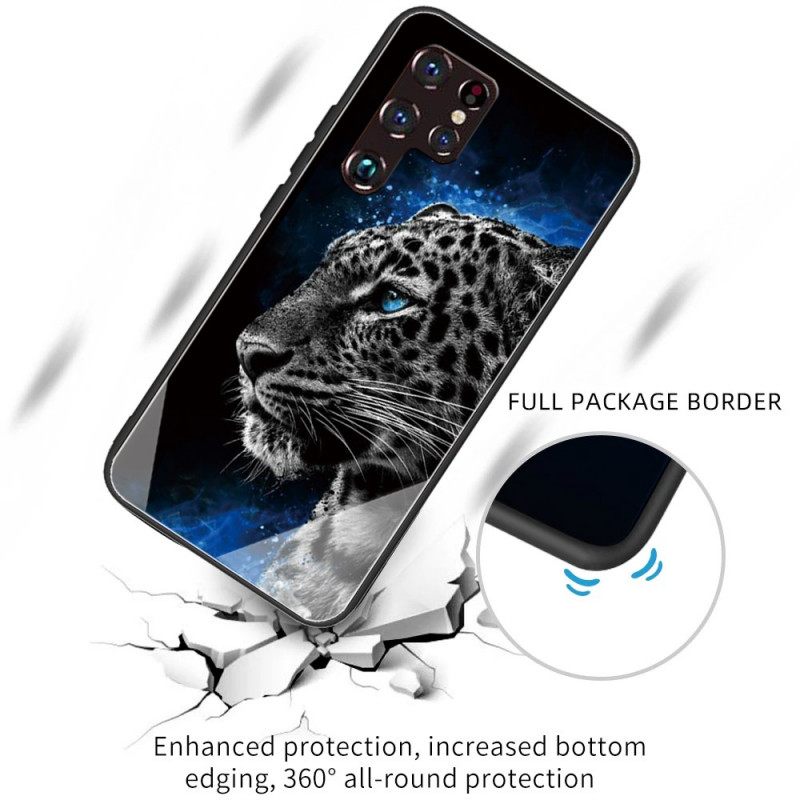 Θήκη Samsung Galaxy S22 Ultra 5G Γυαλί Feline Face Tempered Glass