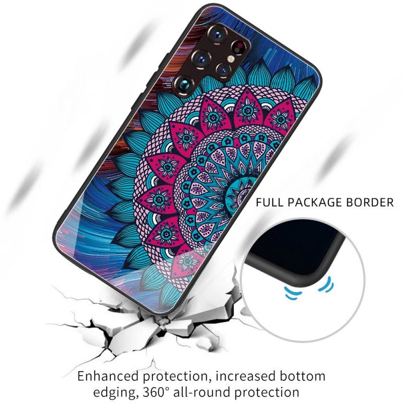 Θήκη Samsung Galaxy S22 Ultra 5G Mandala Tempered Glass