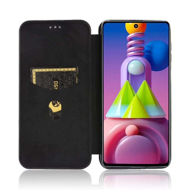 θηκη κινητου Samsung Galaxy M51 Θήκη Flip Ινα Άνθρακα