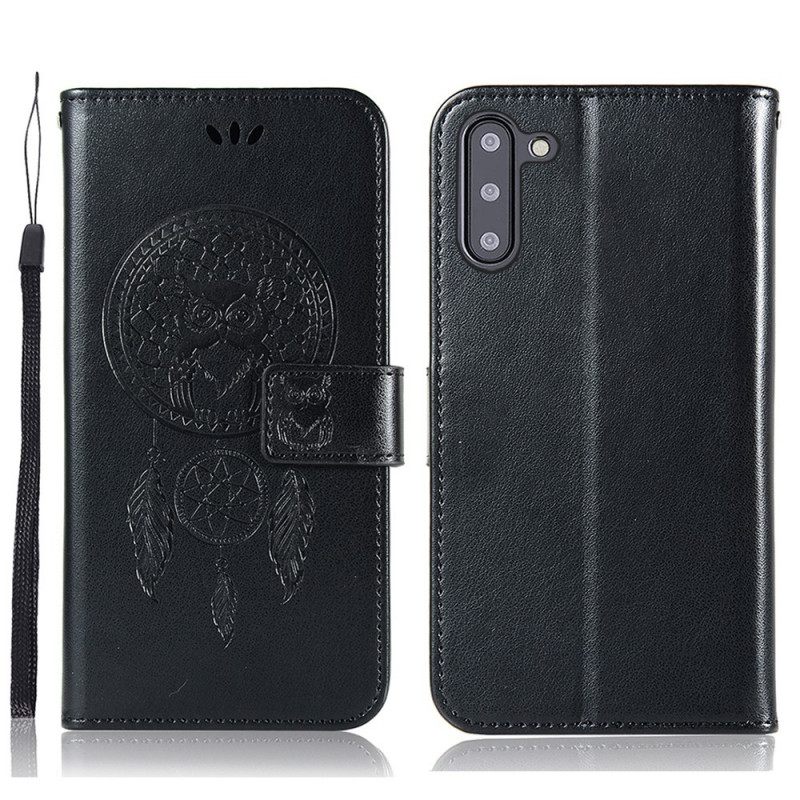 Κάλυμμα Samsung Galaxy A13 5G / A04s Δερμάτινο Εφέ Dream Catcher Owl