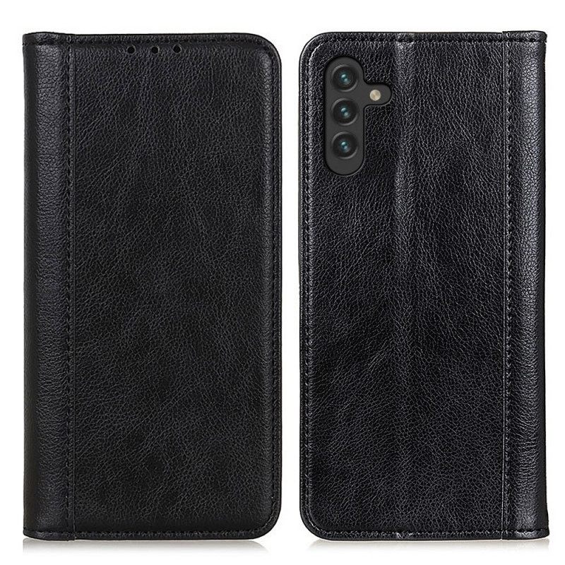 θηκη κινητου Samsung Galaxy A13 5G / A04s Θήκη Flip Elegance Split Leather Litchi