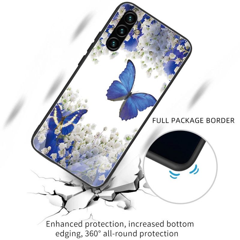 Θήκη Samsung Galaxy A13 5G / A04s Πεταλούδες Σχέδιο Tempered Glass