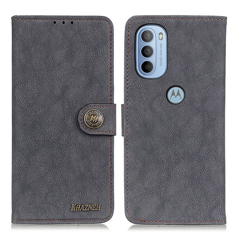 Κάλυμμα Moto G41 / G31 Khazneh Retro Split Faux Leather