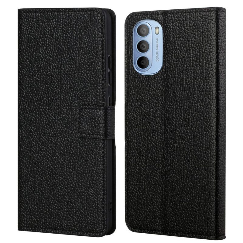 Κάλυμμα Moto G41 / G31 Litchi Grain Leather Effect