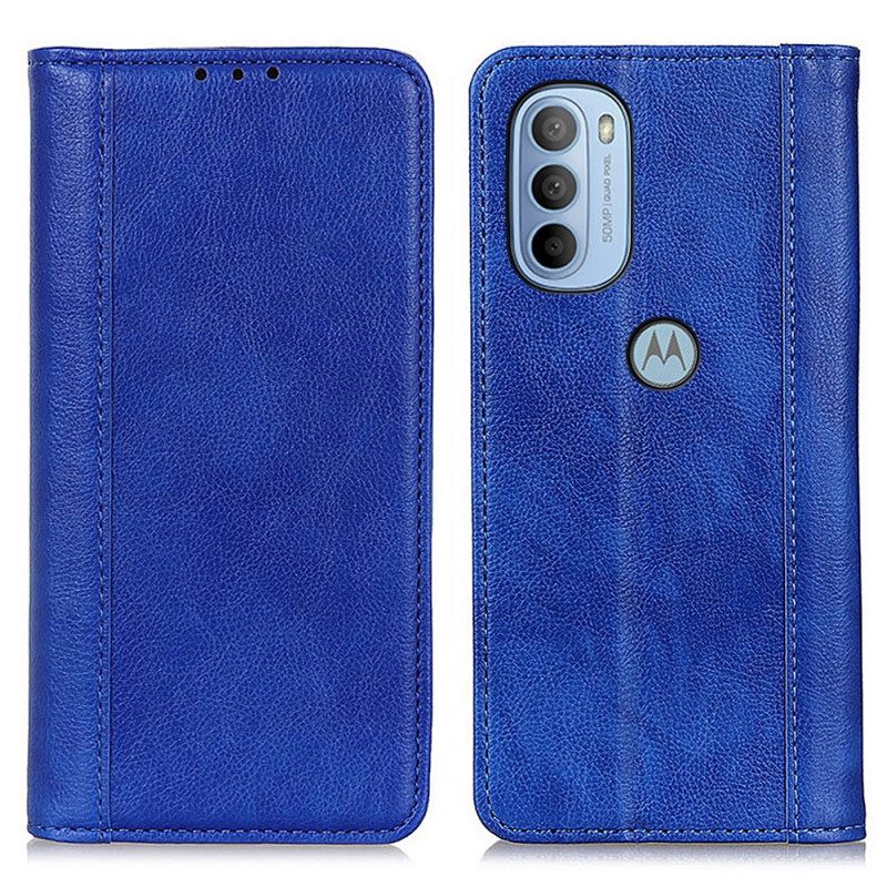 θηκη κινητου Moto G41 / G31 Θήκη Flip Elegance Split Leather Litchi