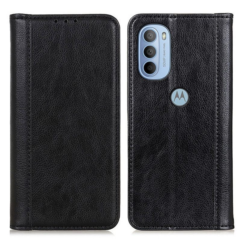 θηκη κινητου Moto G41 / G31 Θήκη Flip Elegance Split Leather Litchi