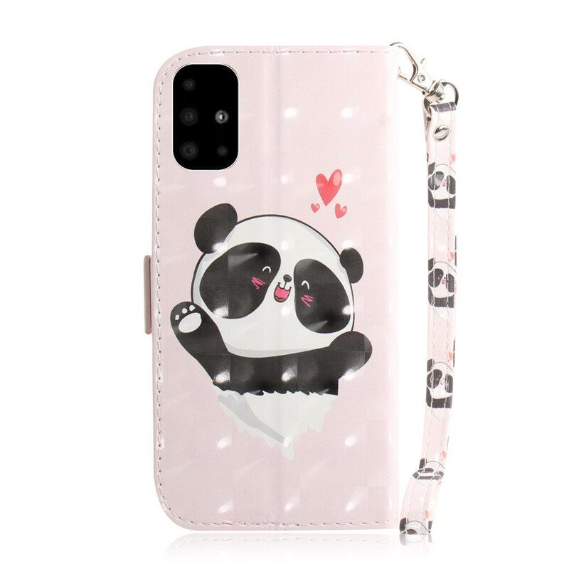 Κάλυμμα Samsung Galaxy A51 με κορδονι Panda Love With Lanyard