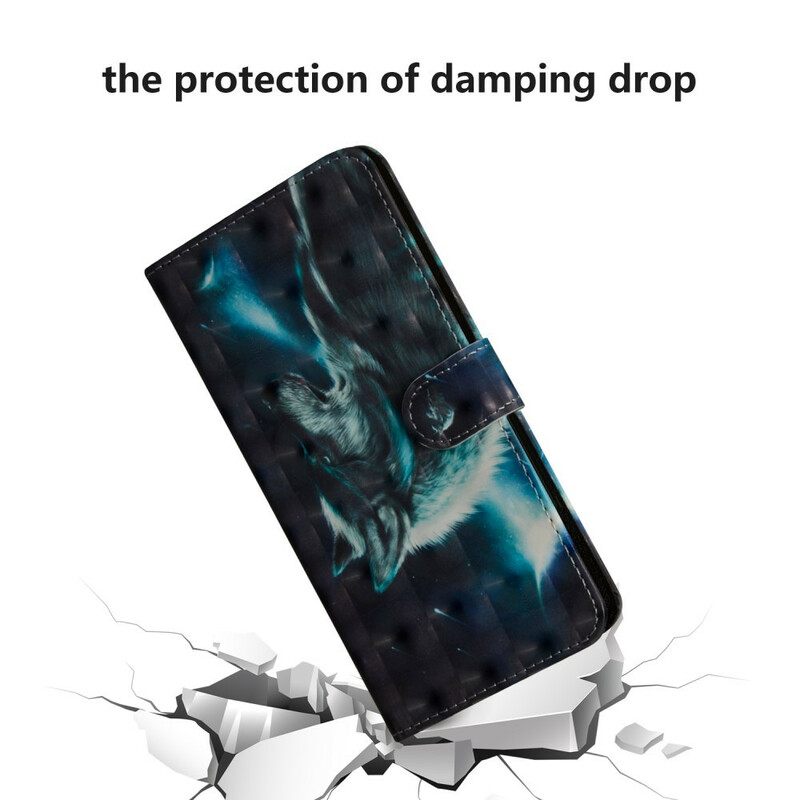 Θήκη Flip Samsung Galaxy A51 Μεγαλοπρεπής Λύκος