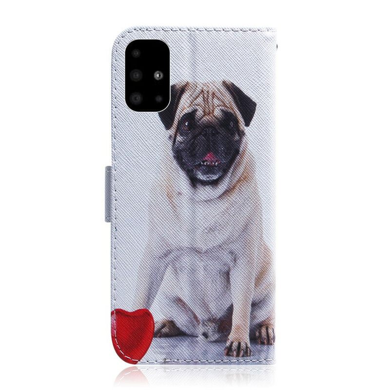 Θήκη Flip Samsung Galaxy A51 Pug Dog