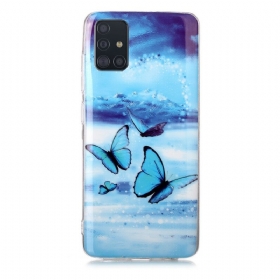 Θήκη Samsung Galaxy A51 Σειρά Fluorescent Butterflies