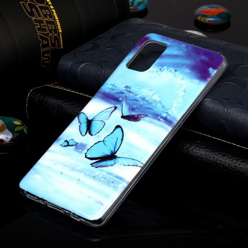 Θήκη Samsung Galaxy A51 Σειρά Fluorescent Butterflies